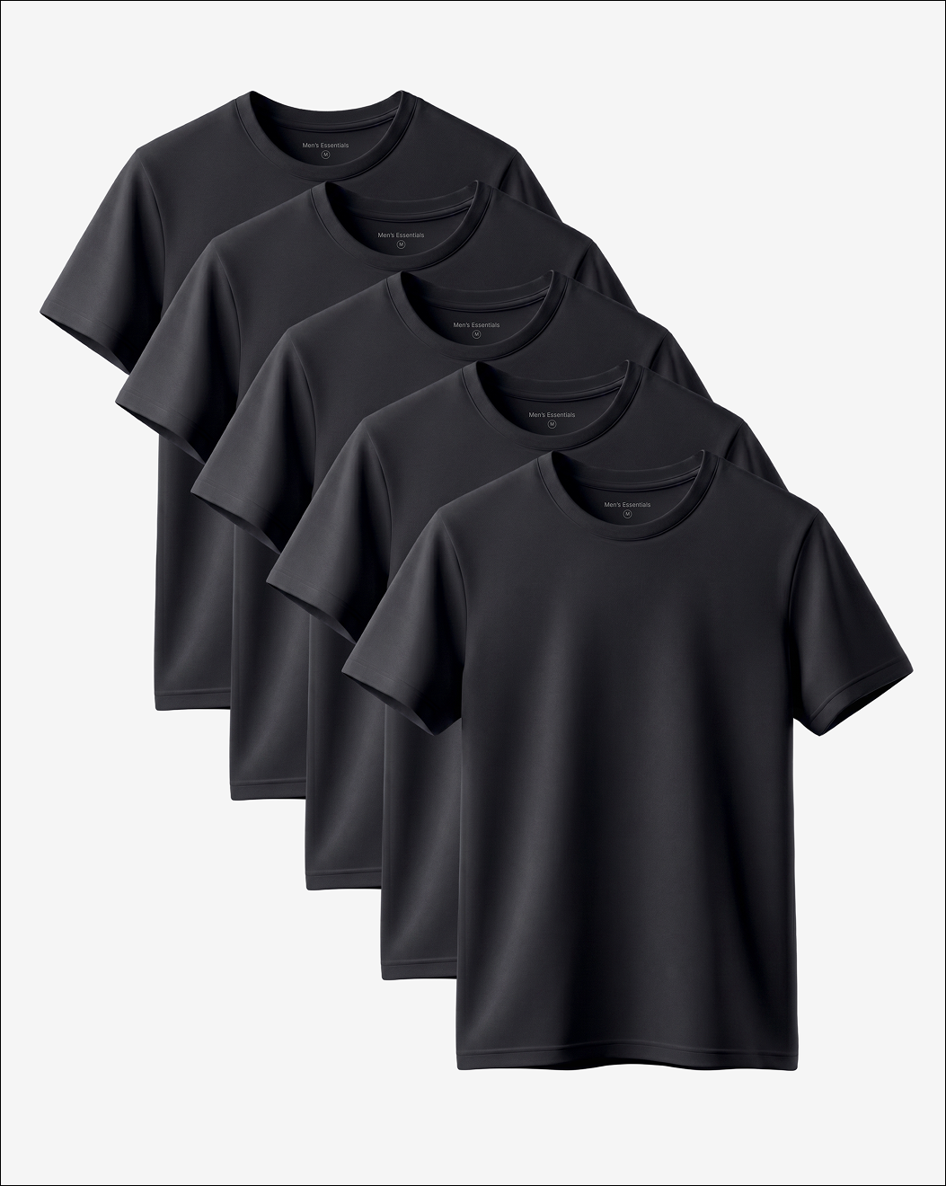 Black Essential Shirt 5-Pack