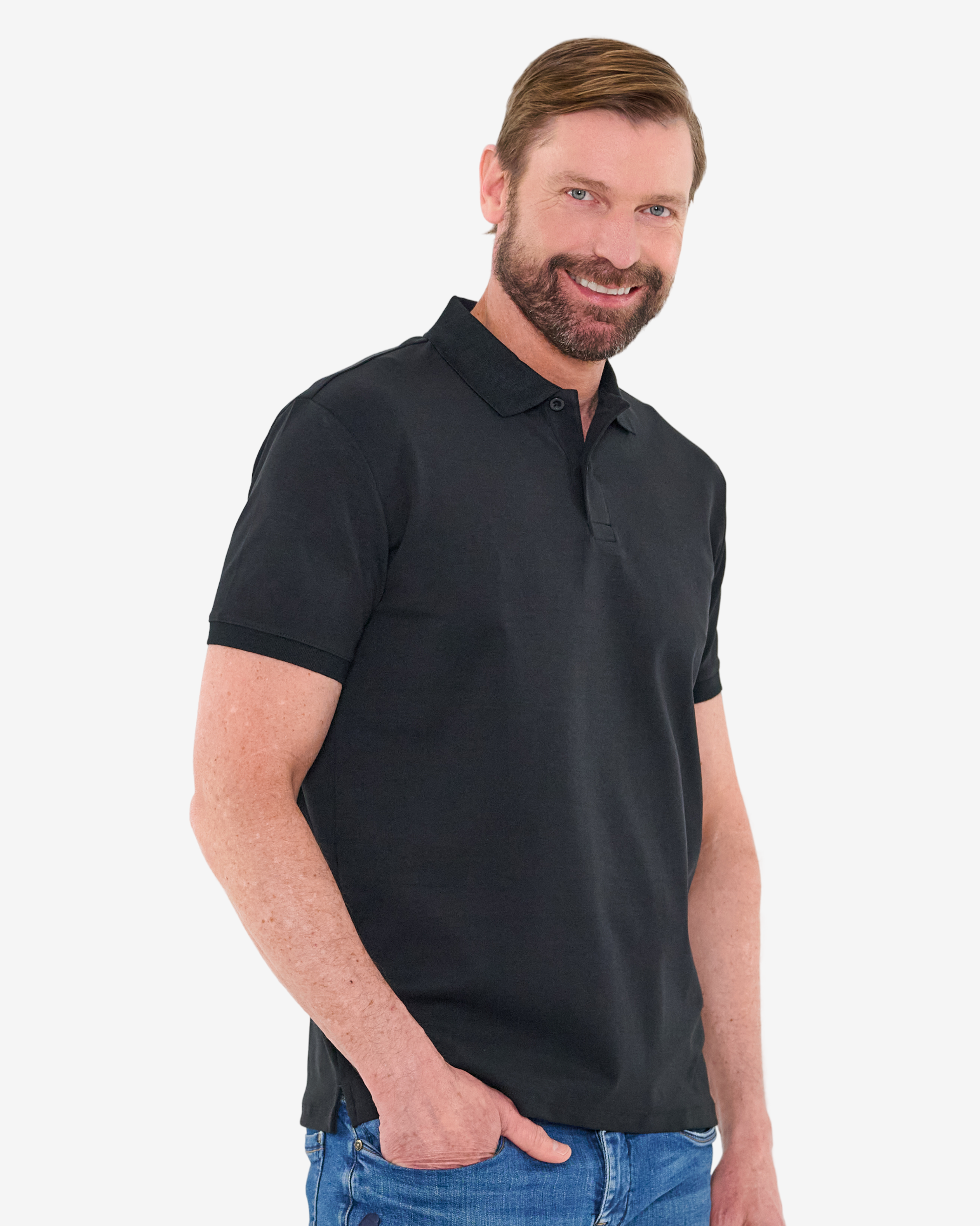 Black Essential Polo