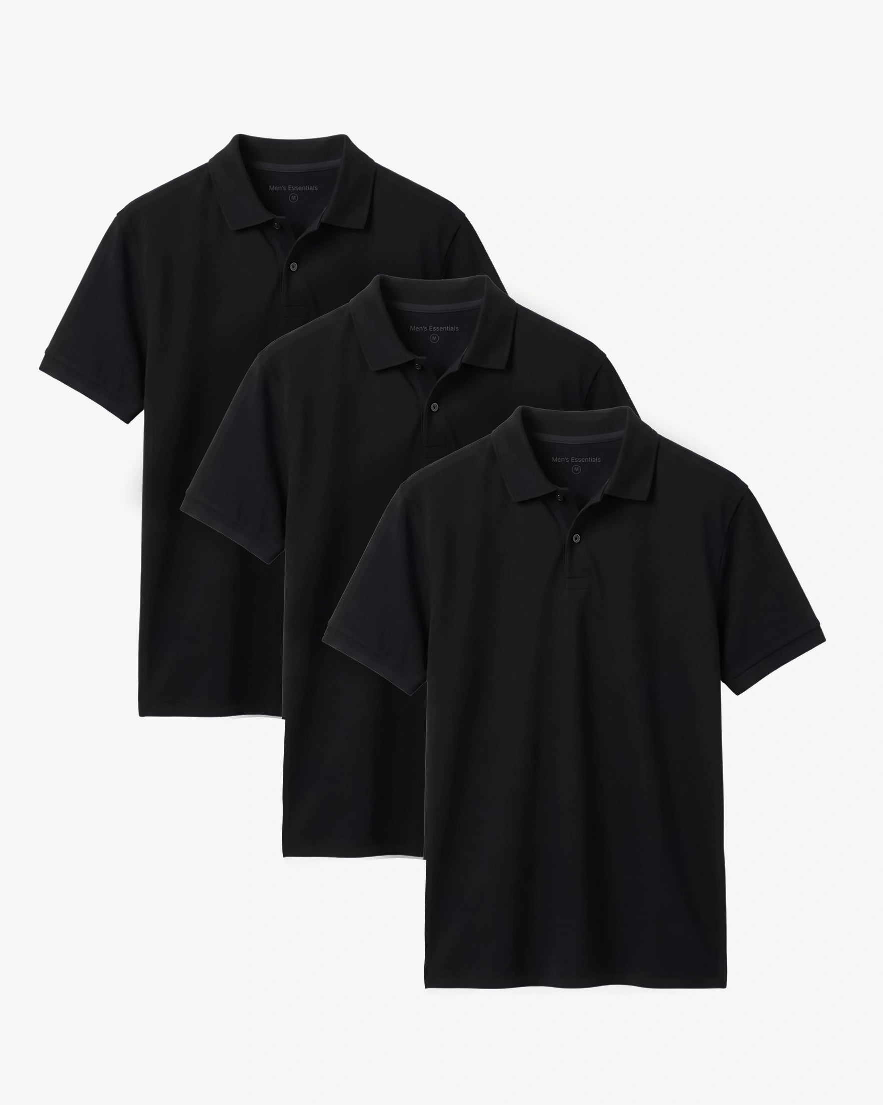 Black Essential Polo 3-Pack